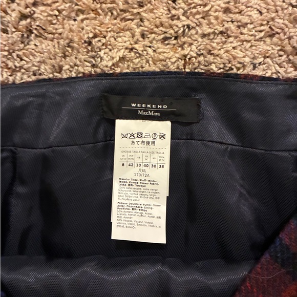 Max Mara weekend red plaid wool mini skirt - Picture 2 of 5